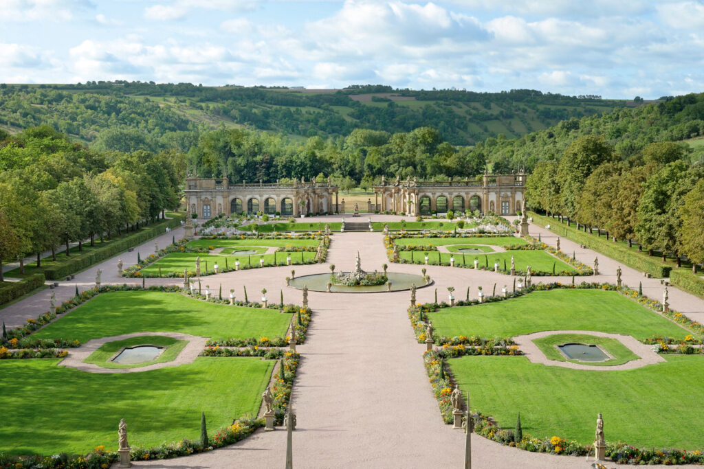 Ausflug zu den Barockschlössern der Region: Schlossgarten des Barockschloss Weikersheim